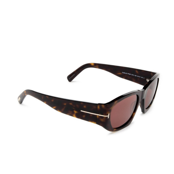 NWT Tom Ford FT0987 Dark Havana Rectangle 53mm Sunglasses